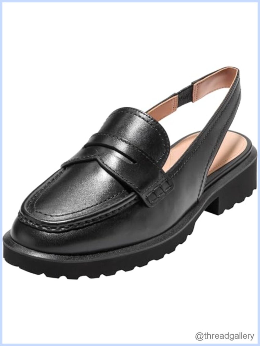 Leather Penny Sling Loafers Comfort Flat Business Casual Shoes